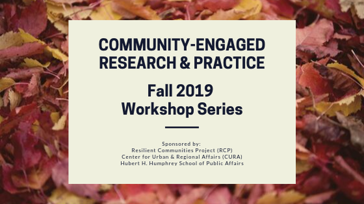 Community-engaged research & practice fall 2019 banner