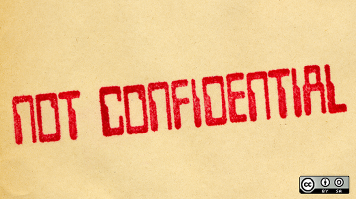 "Not confidential:" Image from Opensource.com used under Creative Commons License 