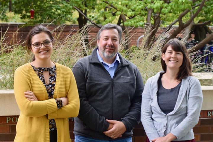 RCP Staff, Fall 2018. From left to right: Program Associate Ashleigh Walter, Director Mike Greco, and Program Coordinator Sarah Tschida.